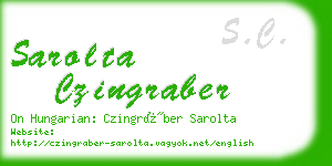 sarolta czingraber business card